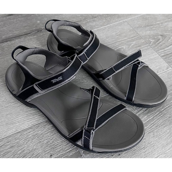 Teva Women's Black Verra Sport‎ Slide Sandals Rubber Sole Open Toe Size 9 - Picture 1 of 7